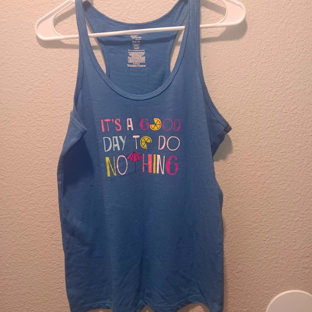 Secret Treasures Blue Sleeveless Top